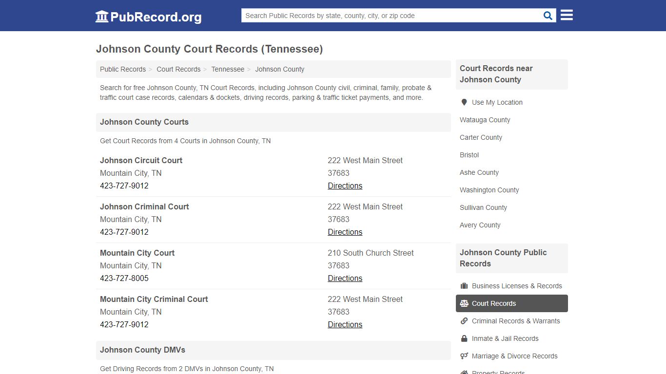 Free Johnson County Court Records (Tennessee Court Records)