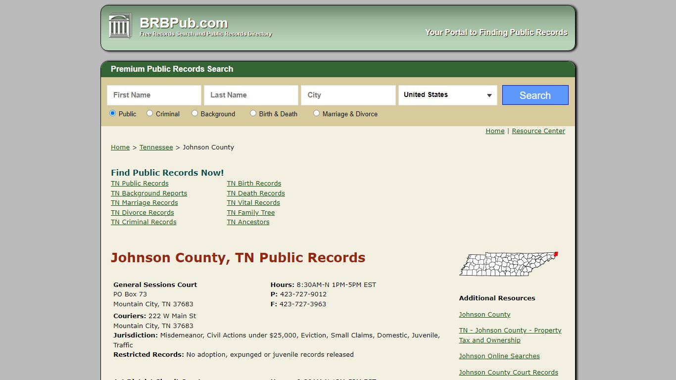 Johnson County Public Records | Search Tennessee ...